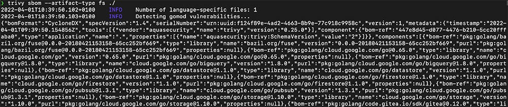 Using-Trivy-sbom-on-a-filesystem