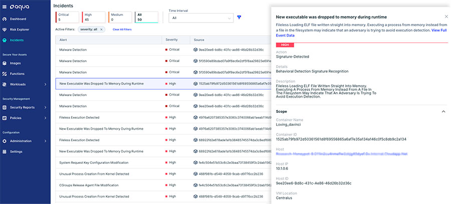 qua’s detections of the Log4j attack attempts