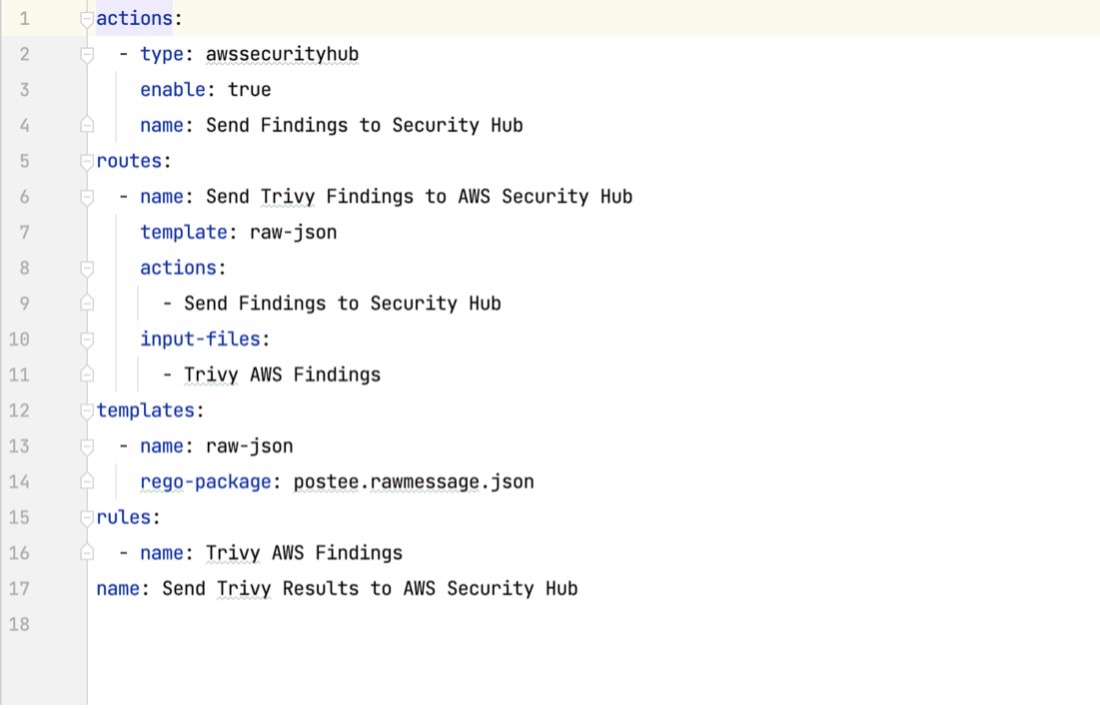 YAML Postee configuration