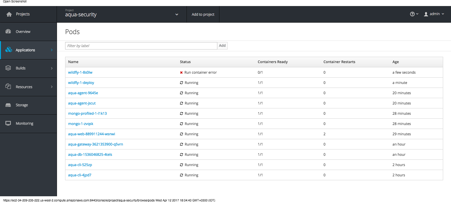 Openshift step 10b - running disallowed image.png